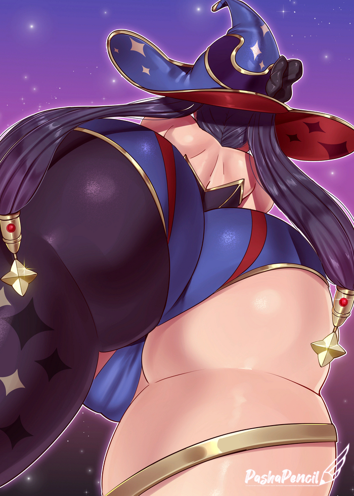 Mona - NSFW, Anime art, Art, Games, Genshin impact, Mona, Pashapencil