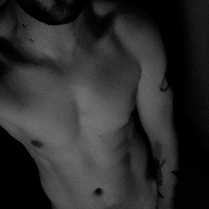 Friday - NSFW, My, Author's male erotica, Male torso, Black and white photo