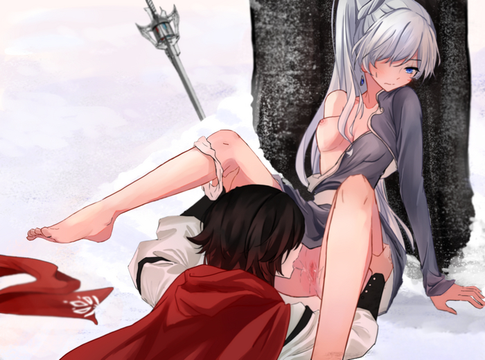 Ruby & Weiss - NSFW, Anime Art, Аниме, RWBY, Ruby Rose, Weiss Schnee, Yuri