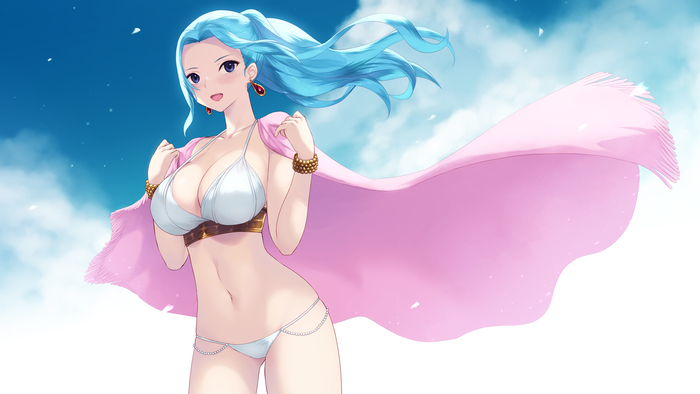 Nefertari Vivi - NSFW, Аниме, Anime Art, Девушки, Арт, Рисованная эротика, Бикини, Nefertari Vivi, One Piece