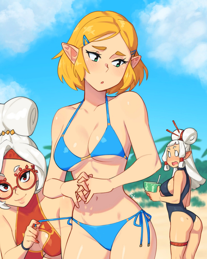 Beach episode - NSFW, Art, Games, Erotic, The legend of zelda, Princess zelda, Paya