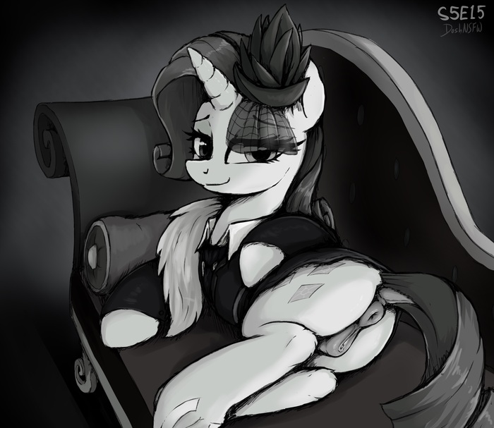 Noir Marshmallow - NSFW, My little pony, PonyArt, MLP Explicit, Rarity, Dosh